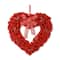 Glitzhome® 19.25" Fabric Valentine's Heart Wreath